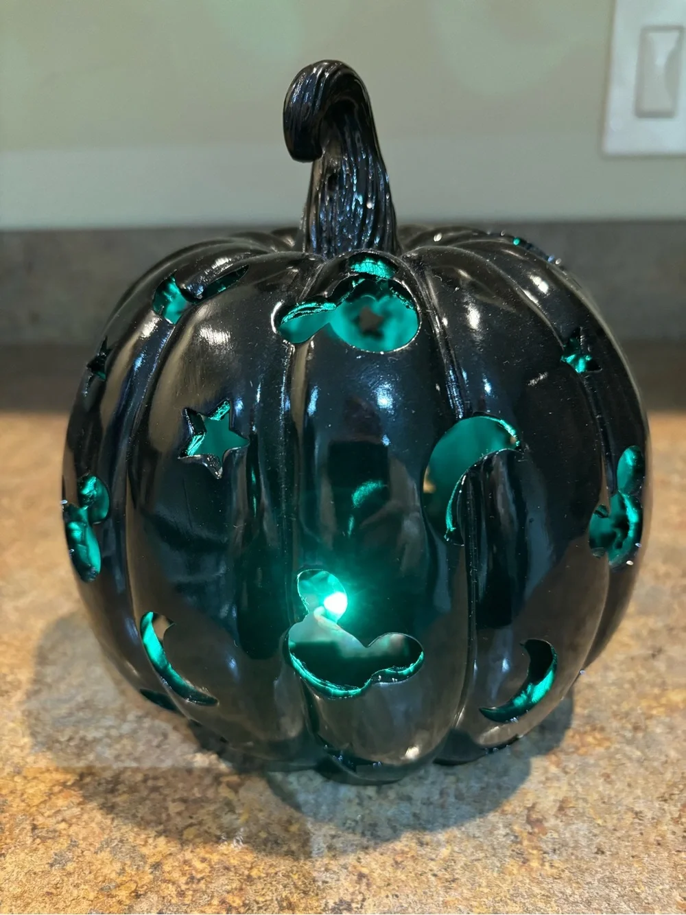 Mickey cut out light up Pumpkin halloween fall Decorative Home decor